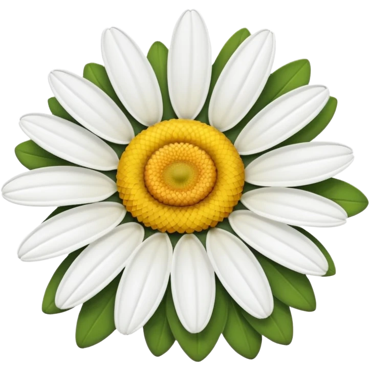 simple daisy with white petals emoji