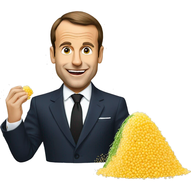 Macron qui mange du couscous  emoji