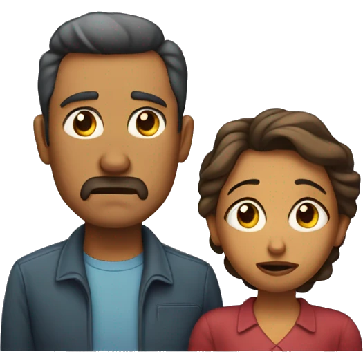 disappointed mother and father shaking head in disapponintment emoji