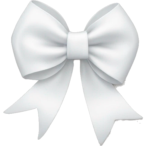 White bow on white bow emoji