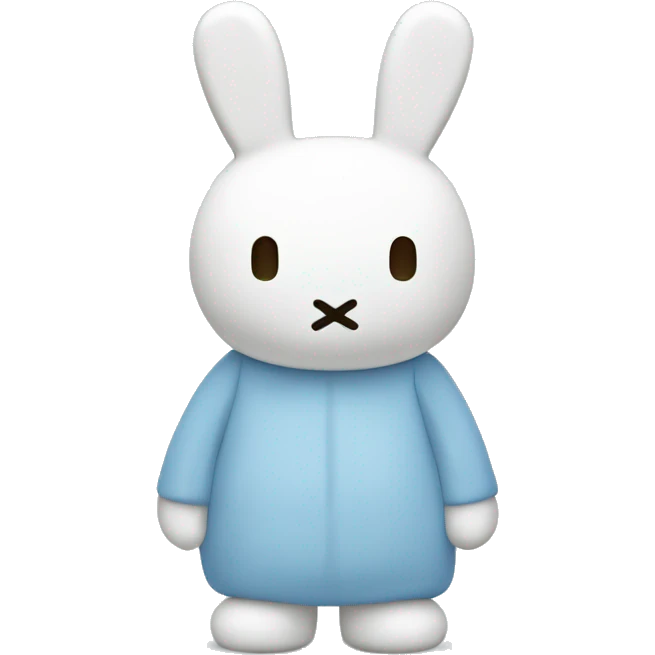 Pastel blue miffy emoji