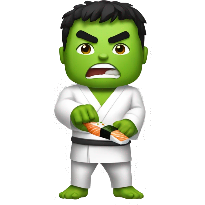 Hulk mangeant des sushi emoji