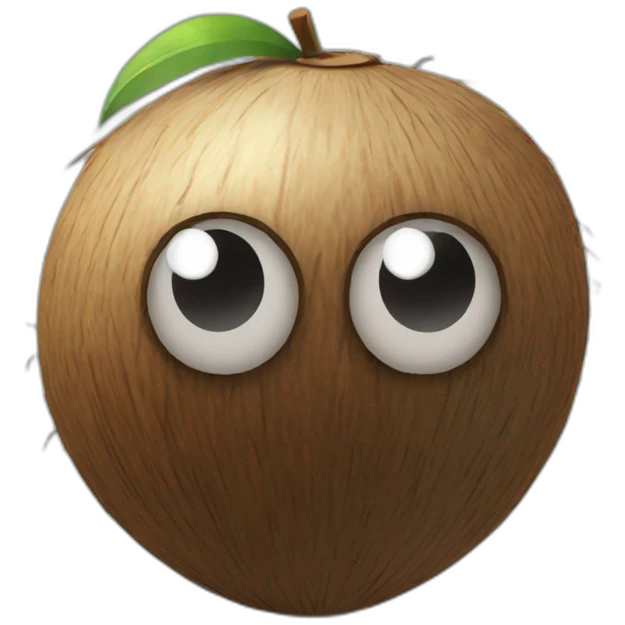 Coconut in the form of a spider emoji