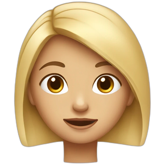 Fille avec mèche emoji