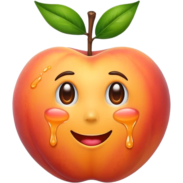dripping peach emoji emoji
