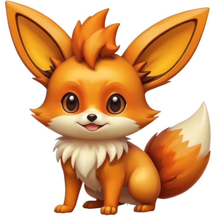 Shiny Fennekin-Eevee-creature-hybrid emoji
