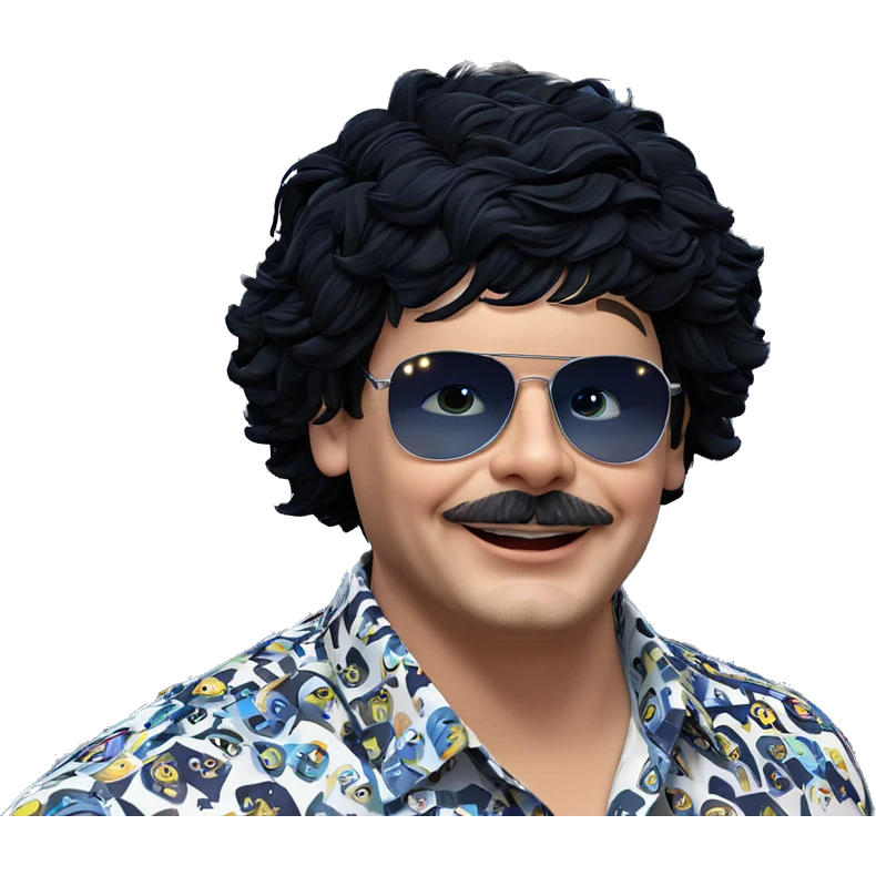 night sky with cool vibes emoji