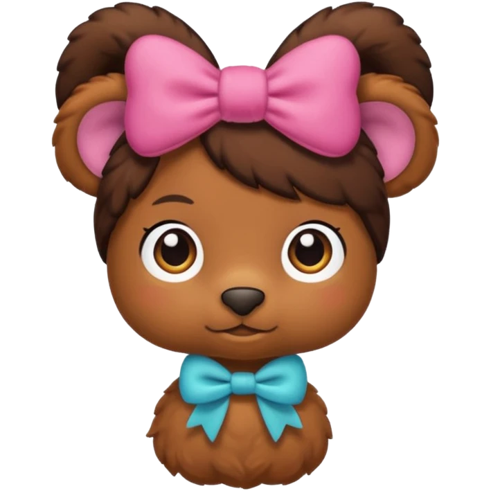 Pookie with bow emoji emoji