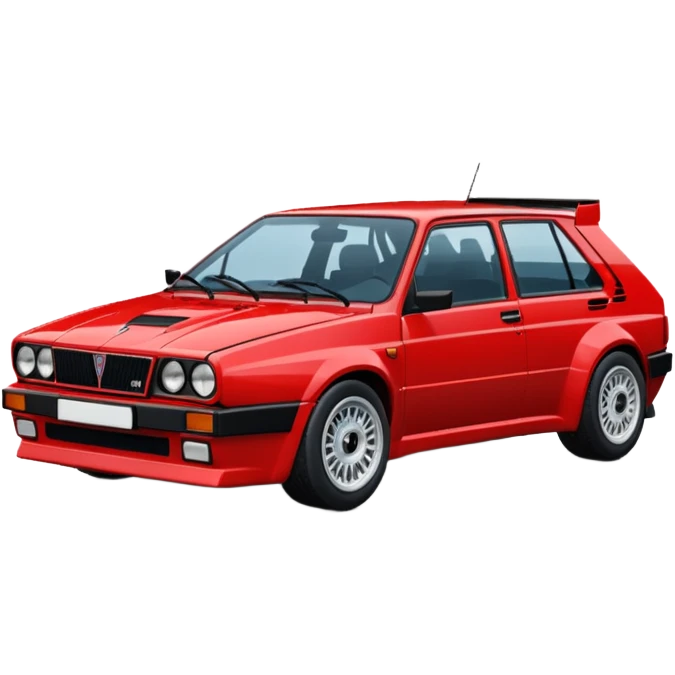 Please make an emoji of a Lancia delta hf integrale 8v fully stock make it as realistic as possible emoji