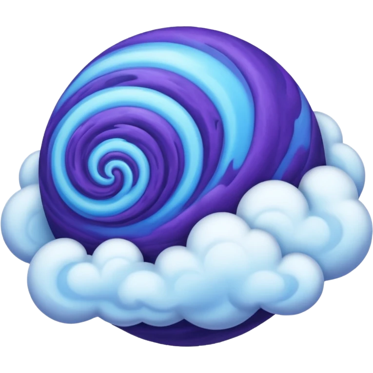 Make me a purple and blue planet emoji