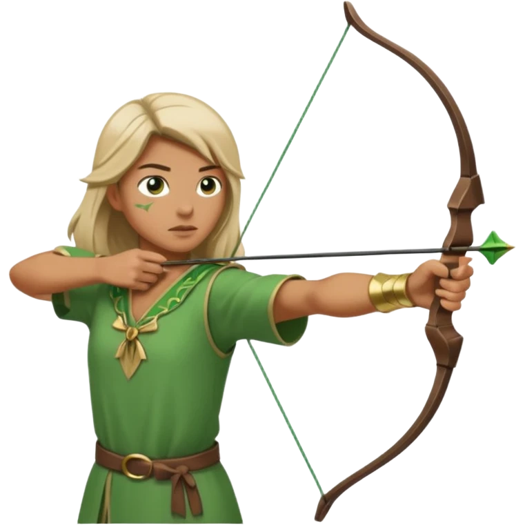 Blind archer aiming emoji