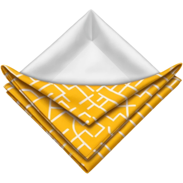 flapped patterned napkin emoji