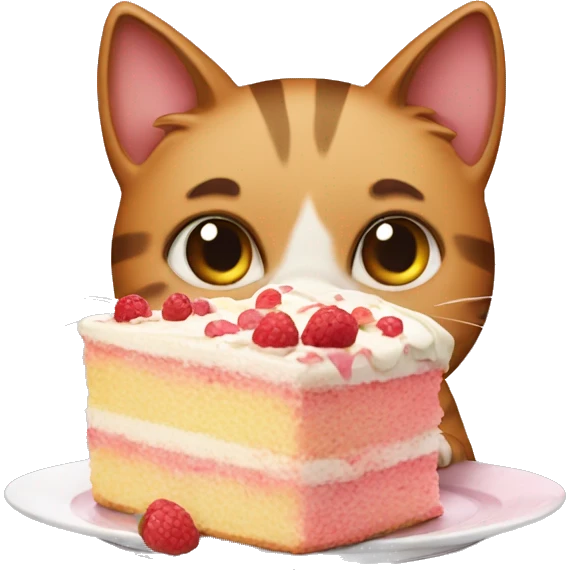 cat eating cake emoji