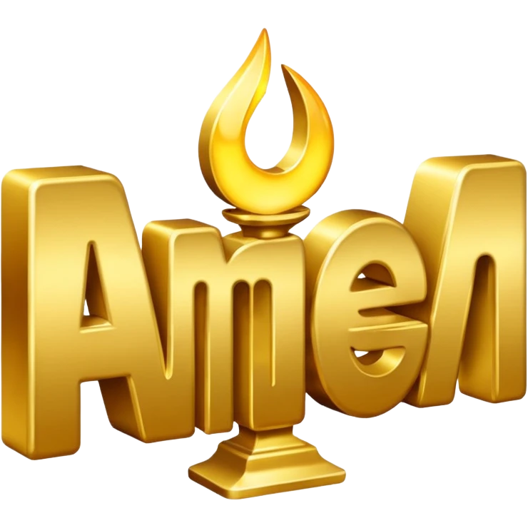 the word 'amen' in a bold, impactful emoji style emoji