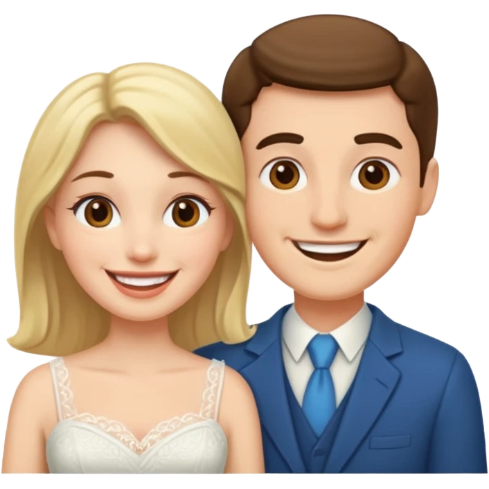 Married couple male and female emoji