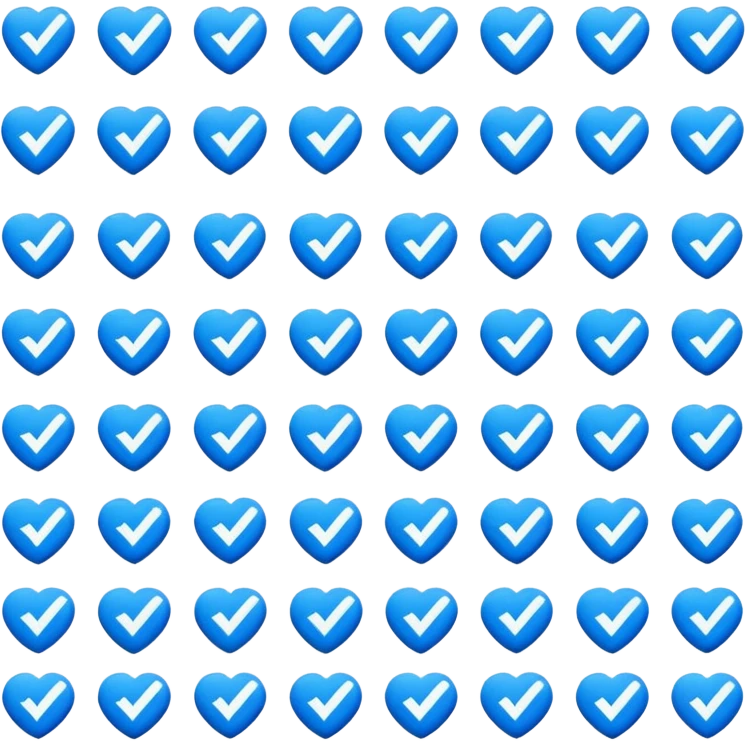 Blue ticks emoji