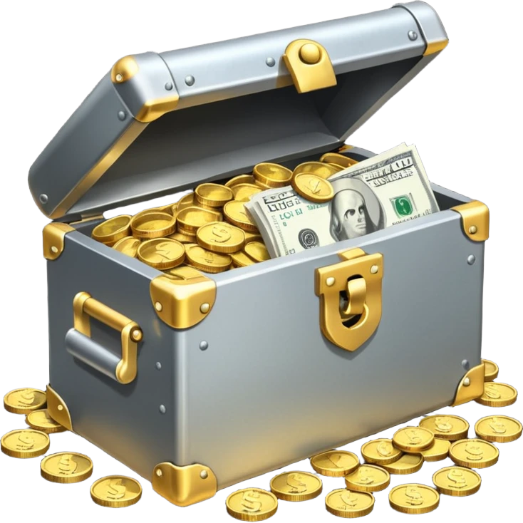 unlocked vault with money emoji