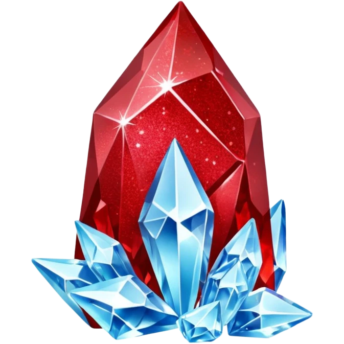 red glitter flocus ice emoji