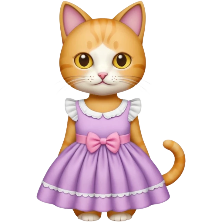 cat in a dress emoji