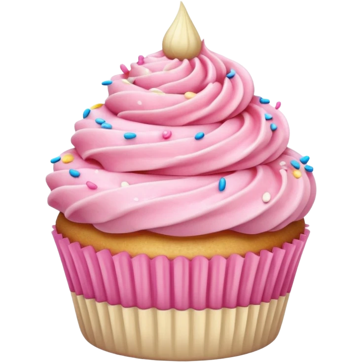 Cupcake with pink icing emoji