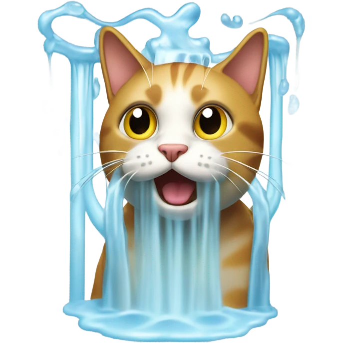 Cat showering emoji