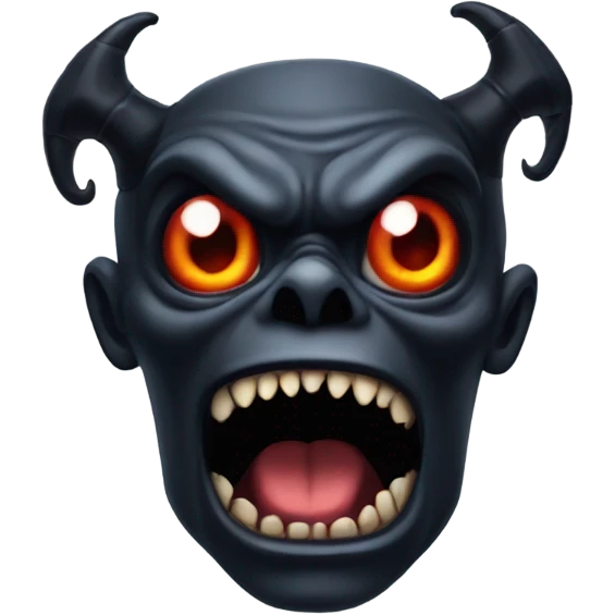 Horrified dark gothic evil monster emoji