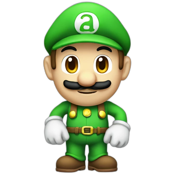 Luigi with a ra emoji