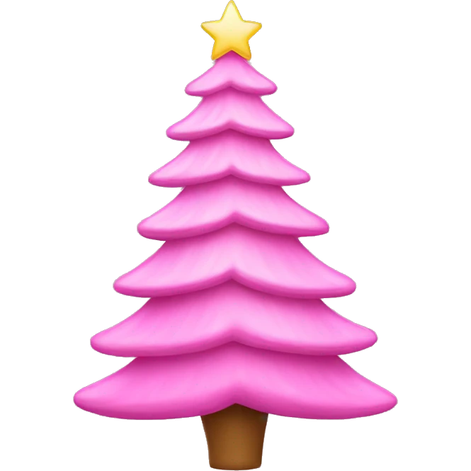 Pink Christmas tree emoji