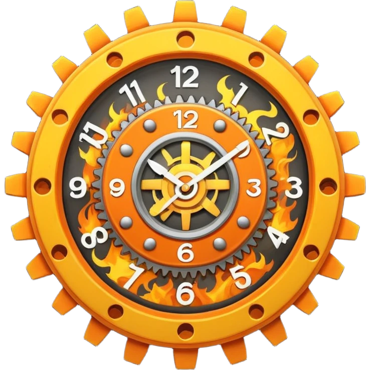 Explosion becoming a clock emoji