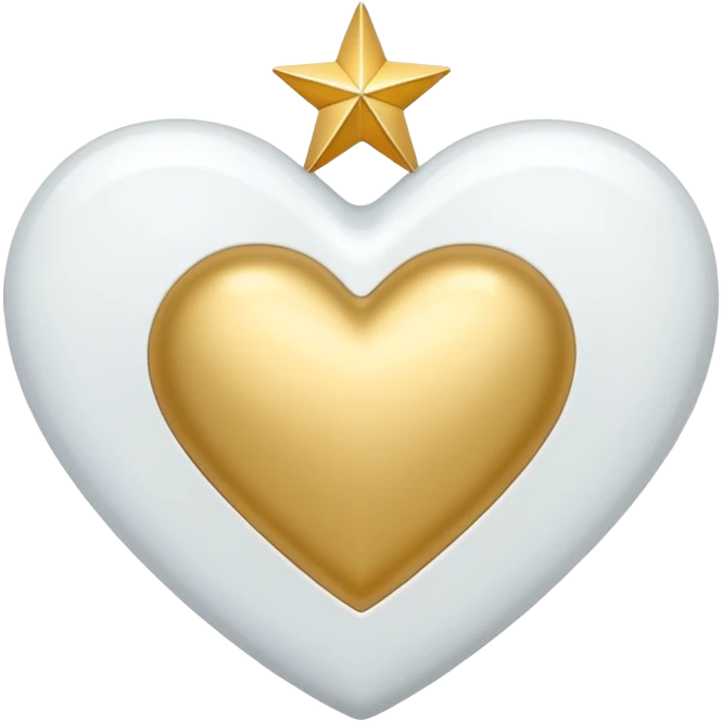 white heart with a star emoji
