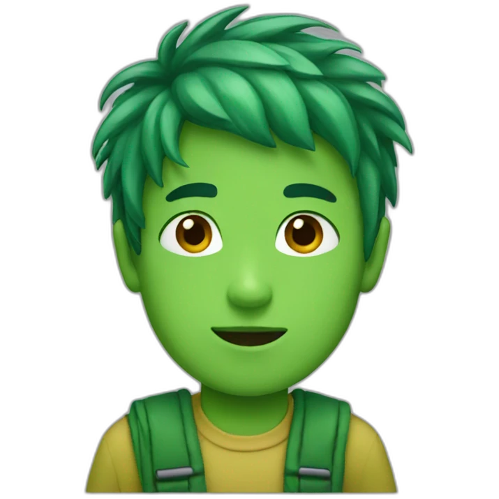 green haired boy emoji