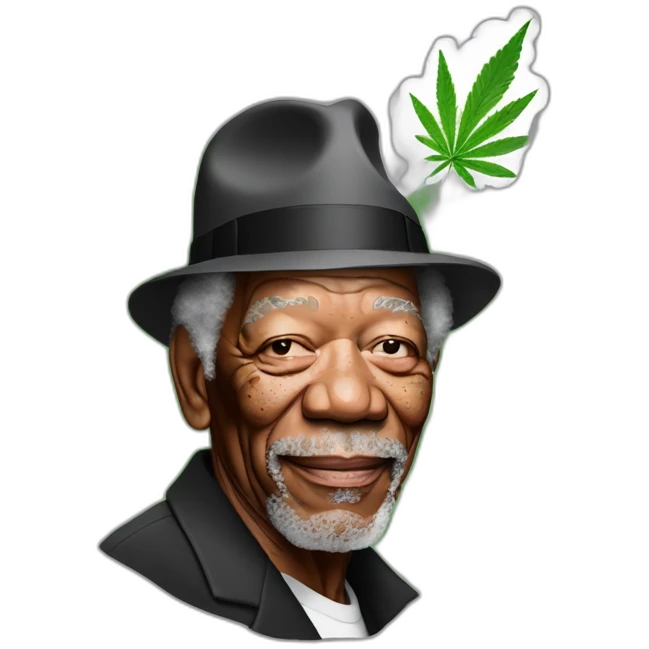 Morgan freeman smoke cannabis emoji