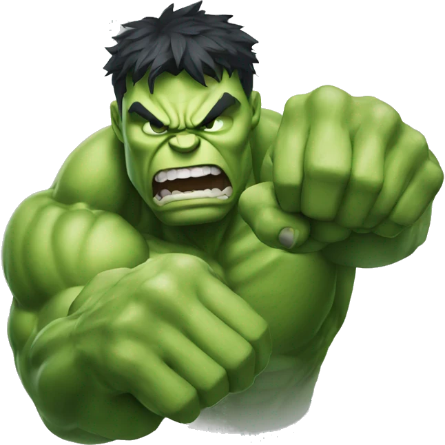 Hulk punch emoji