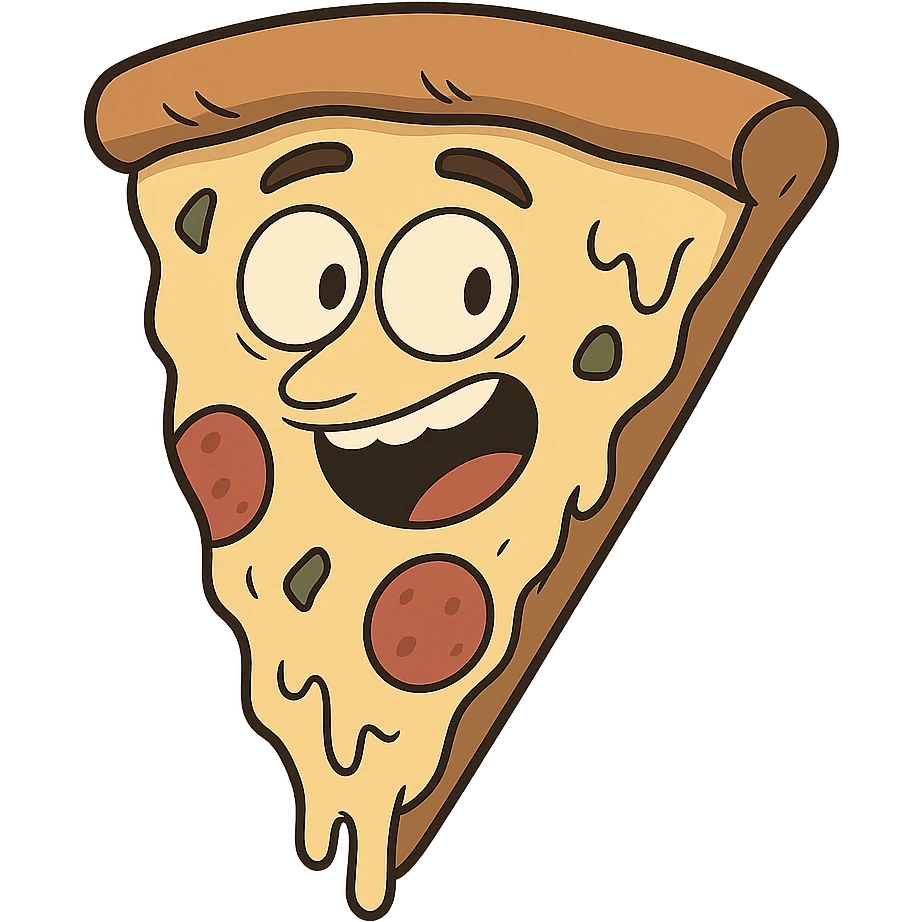flat toon style pizza slice emoji