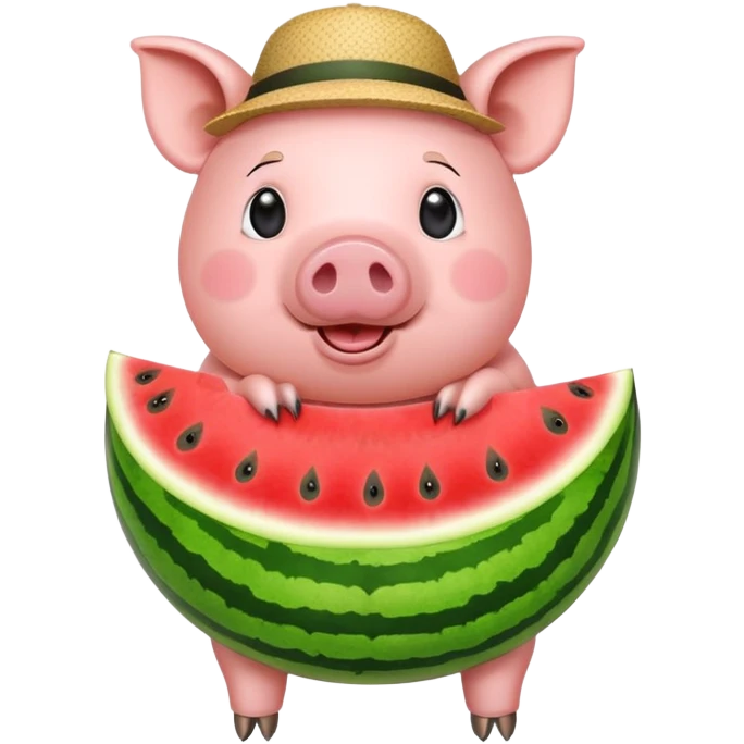 свинья продаёт арбузы emoji