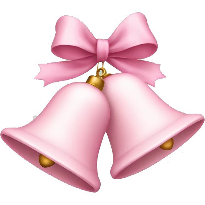 Light pink Christmas bells emoji