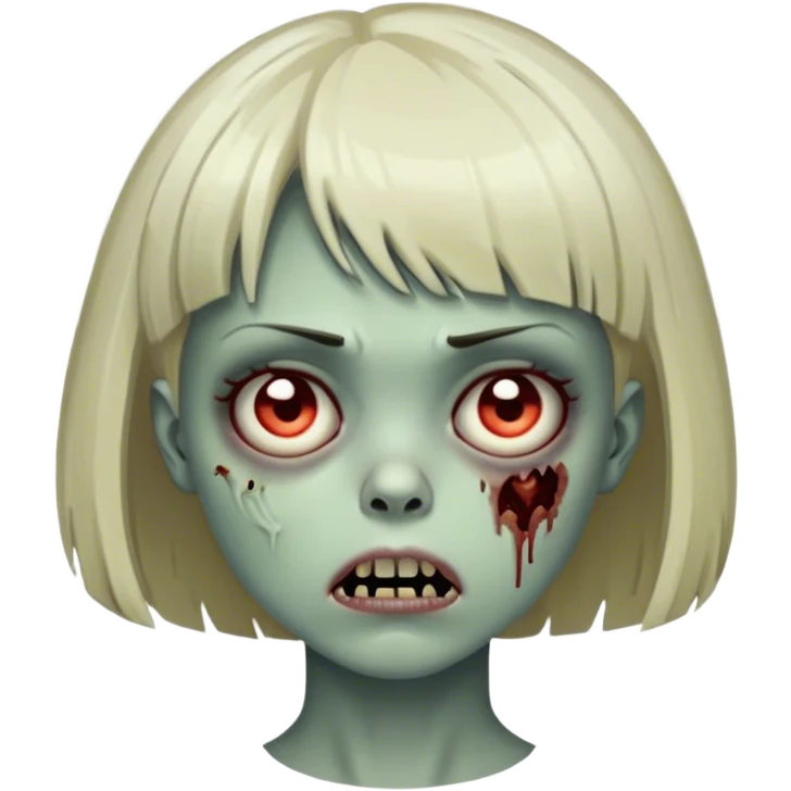 zombie cabelo curto e franja emoji