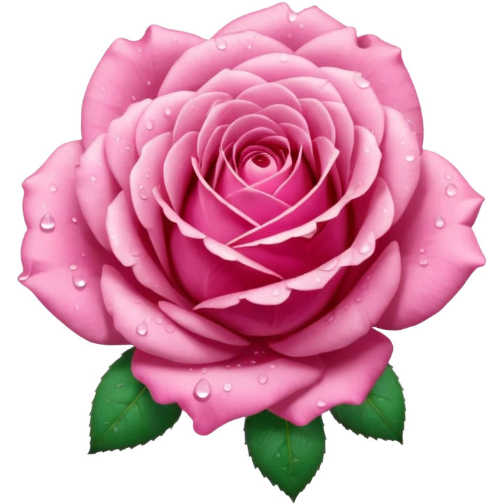 “A Polaroid-style photo of a pink rose  emoji