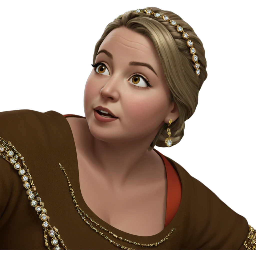 portrait of a girl with jewelry emoji