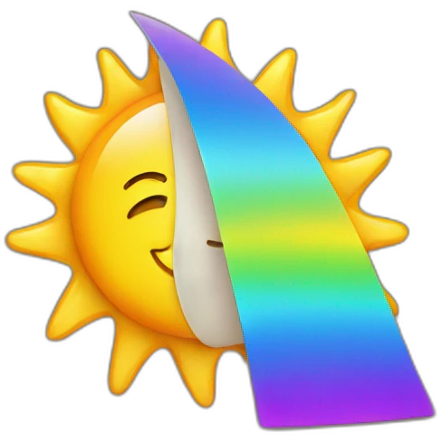 sun with rainbow emoji
