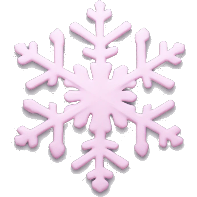 pastel pink snowflake  emoji