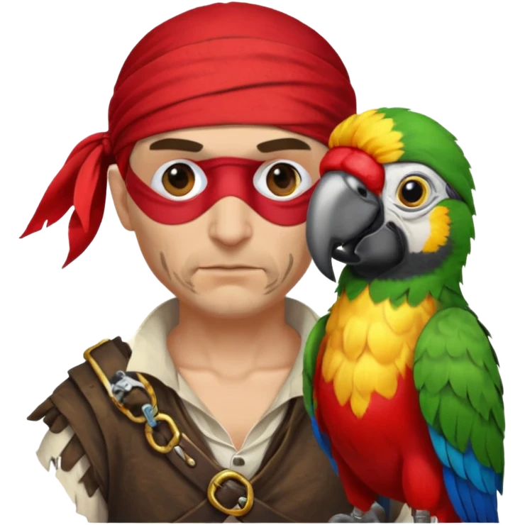 pirate and parrot emoji