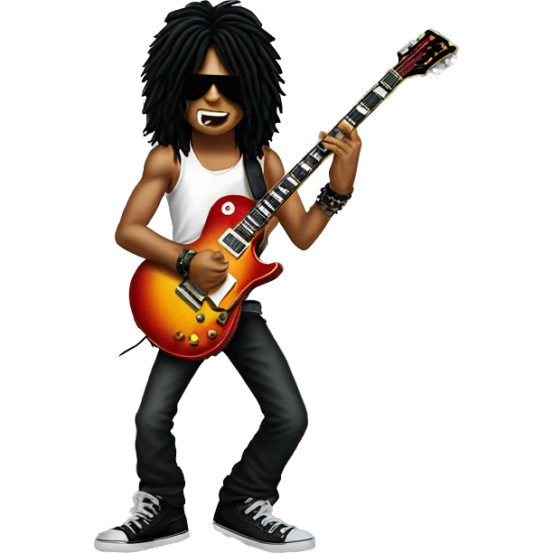 slash from guns and roses playing electric guitar emoji