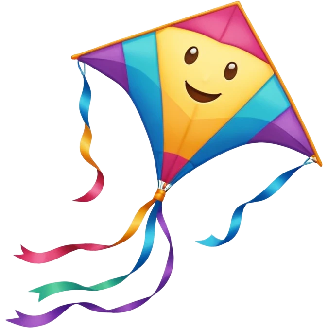 Happy kite emoji