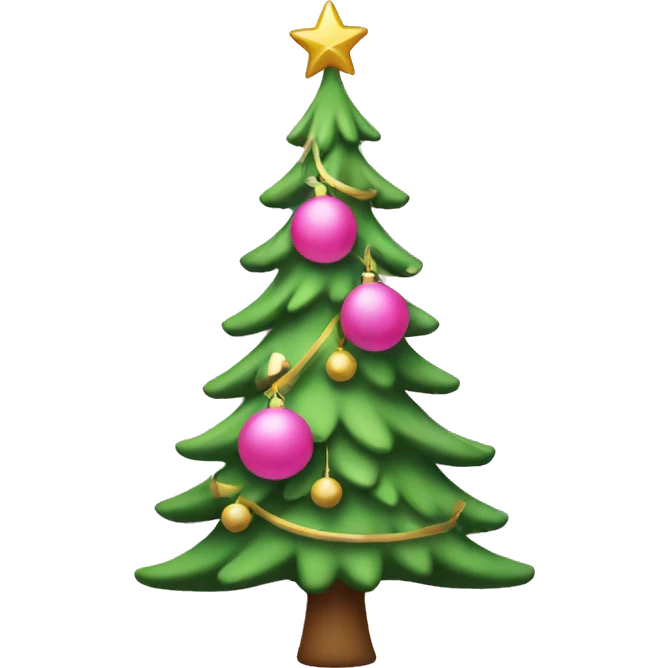 pink christmas tree emoji