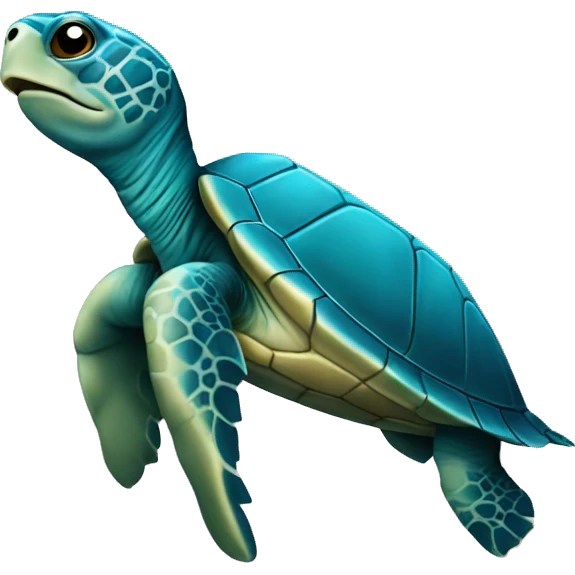 marine turtle blue emoji