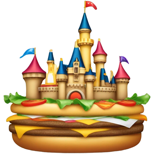 Disneyland paris castle cheeseburger  emoji