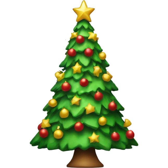Festive Christmas tree emoji
