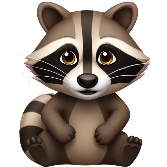 Brown raccoon emoji