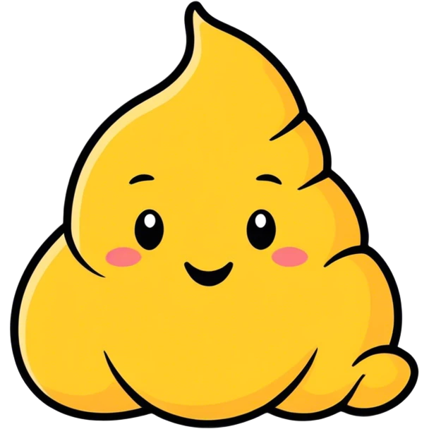 golden poop with a smiley face emoji